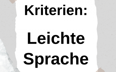 Kriterien Leichter Sprache