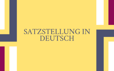 Satzstellung in Deutsch