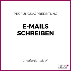 Hier findest du ein Tipps und Schreibaufgaben für E-Mails auf Niveau A1